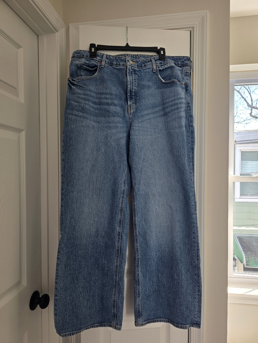 Classic Wide-Leg Women's Blue Jeans From Old Navy, Size 18 High Waisted - Picture 5 of 5